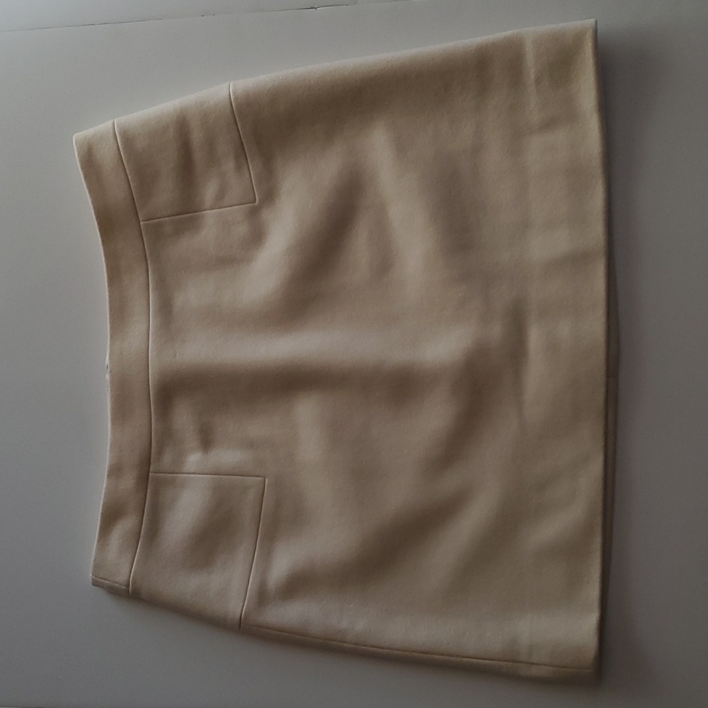 J.Crew ivory/ winter white wool mini skirt